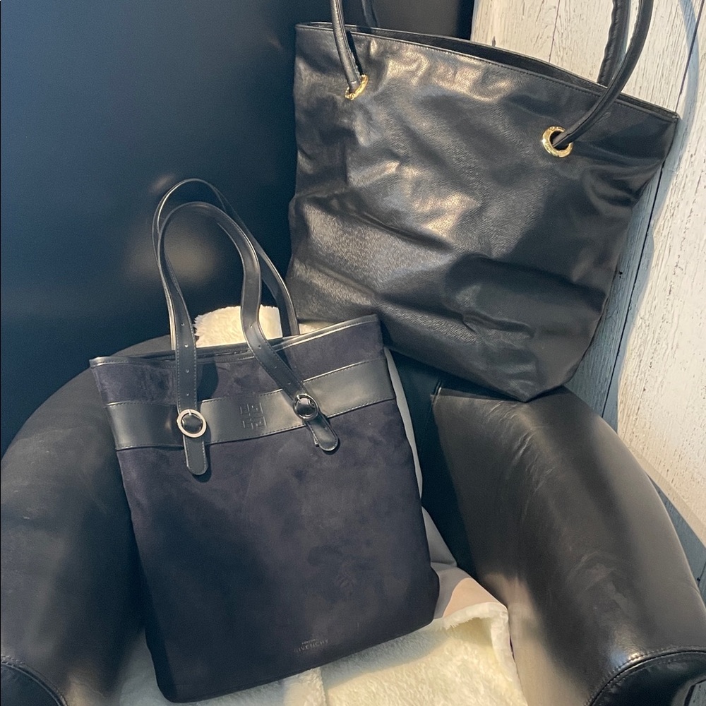Givenchy and Oscar de la Renta perfume tote bags 2 bags